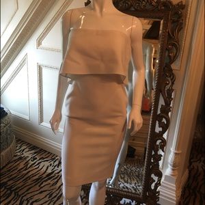 White strapless dress